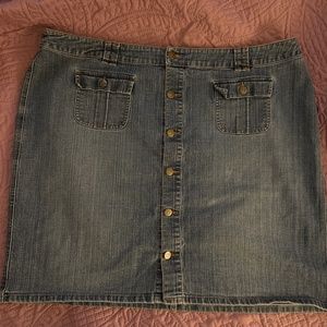 Venezia from Lane Bryant denim button-up skirt